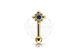 Микробанан Steel and Silver с золотым покрытием и Premium Zirconia Микробанан Steel and Silver с золотым покрытием и Premium Zirconia